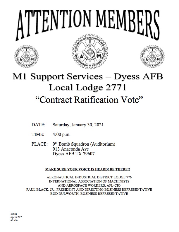 Ratification Vote Flyer